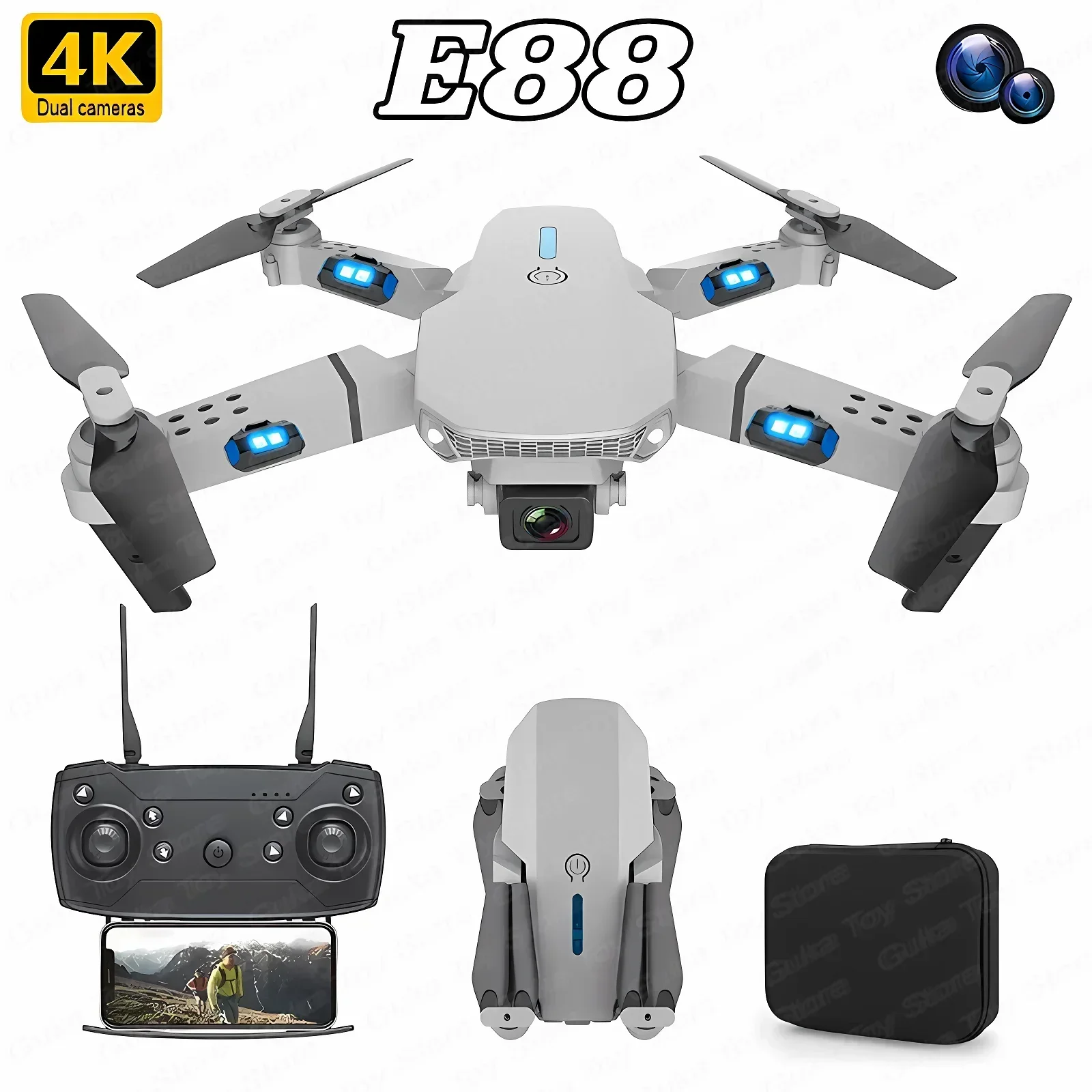 E88 Pro WIFI FPV Drone gran an - Drone Camera Hd reseña y precio